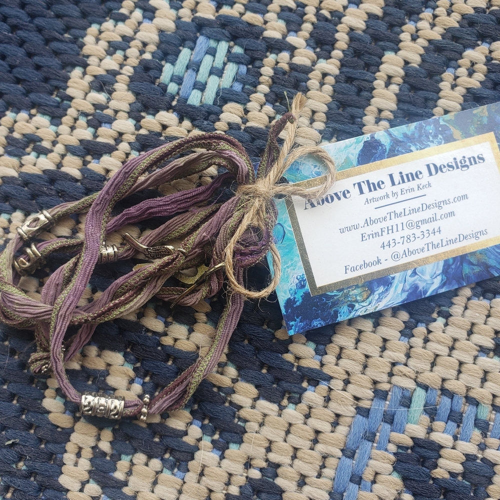 Hand-dyed wrap bracelet